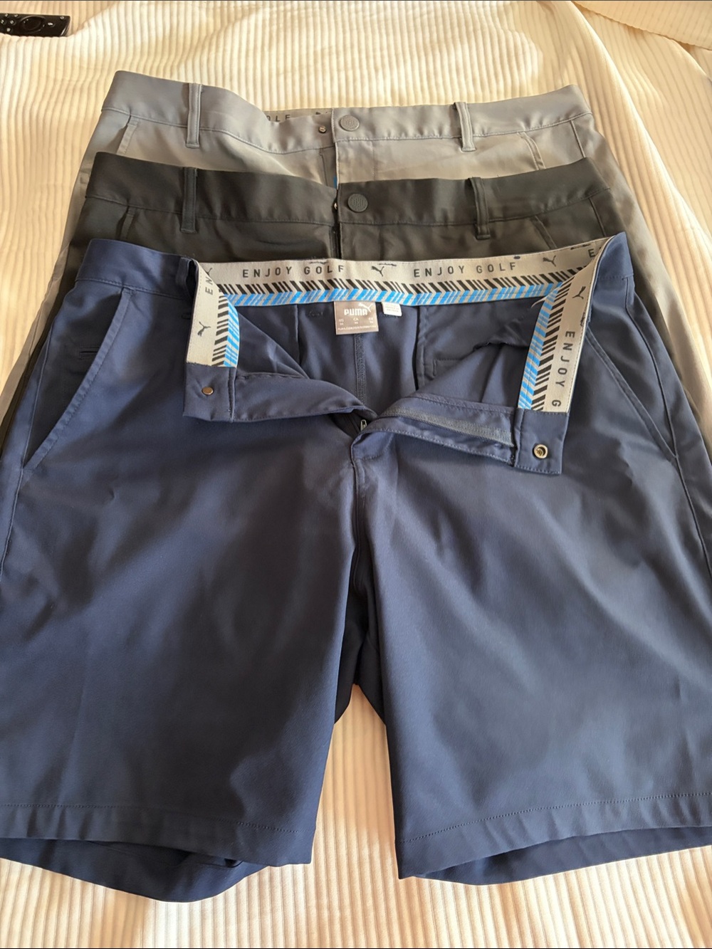 Puma Men's Navy and Charcoal Hybrid Golf Shorts Pack